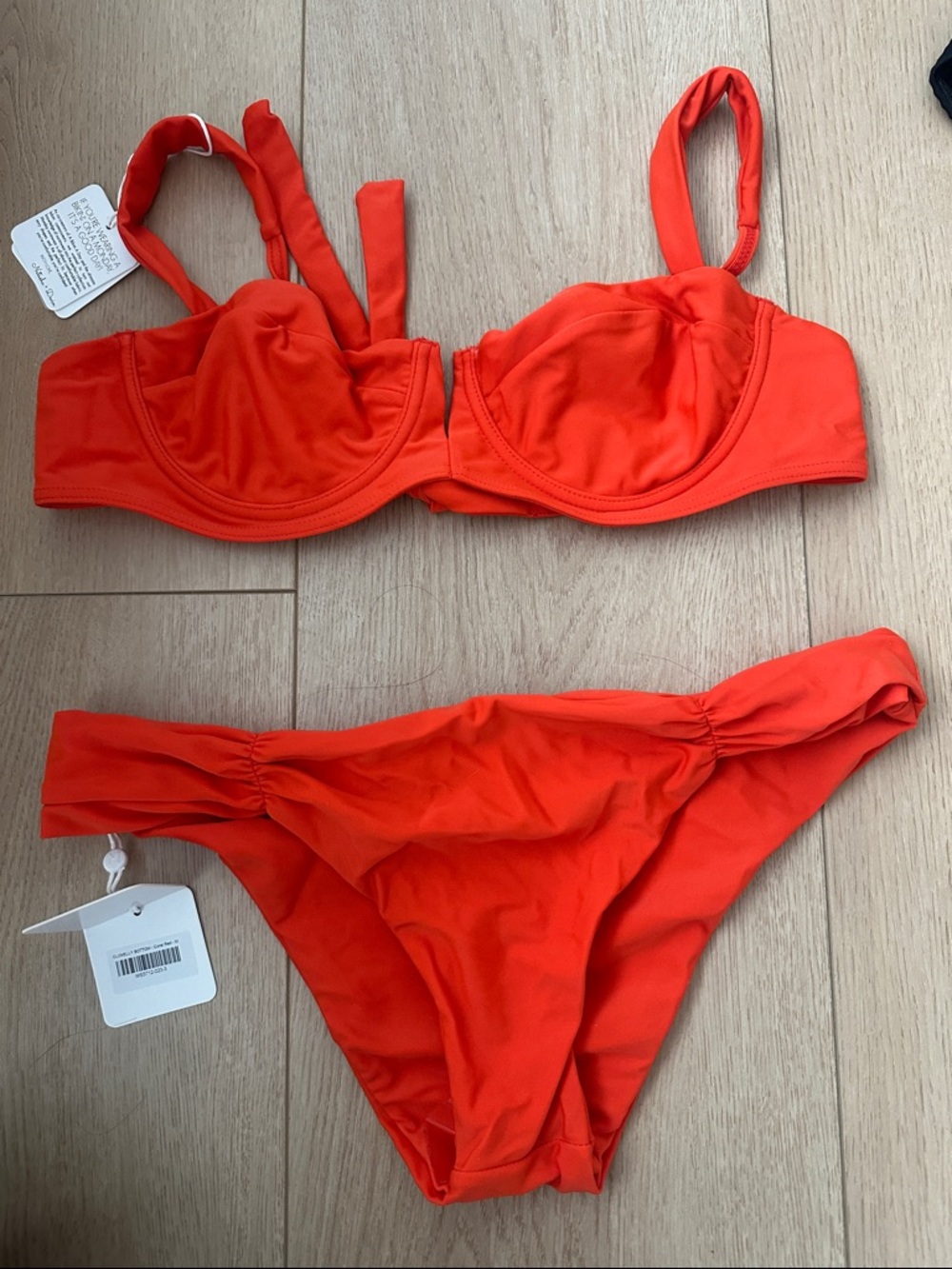 Monday Swimwear Bright Orange Underwire Bikini Set